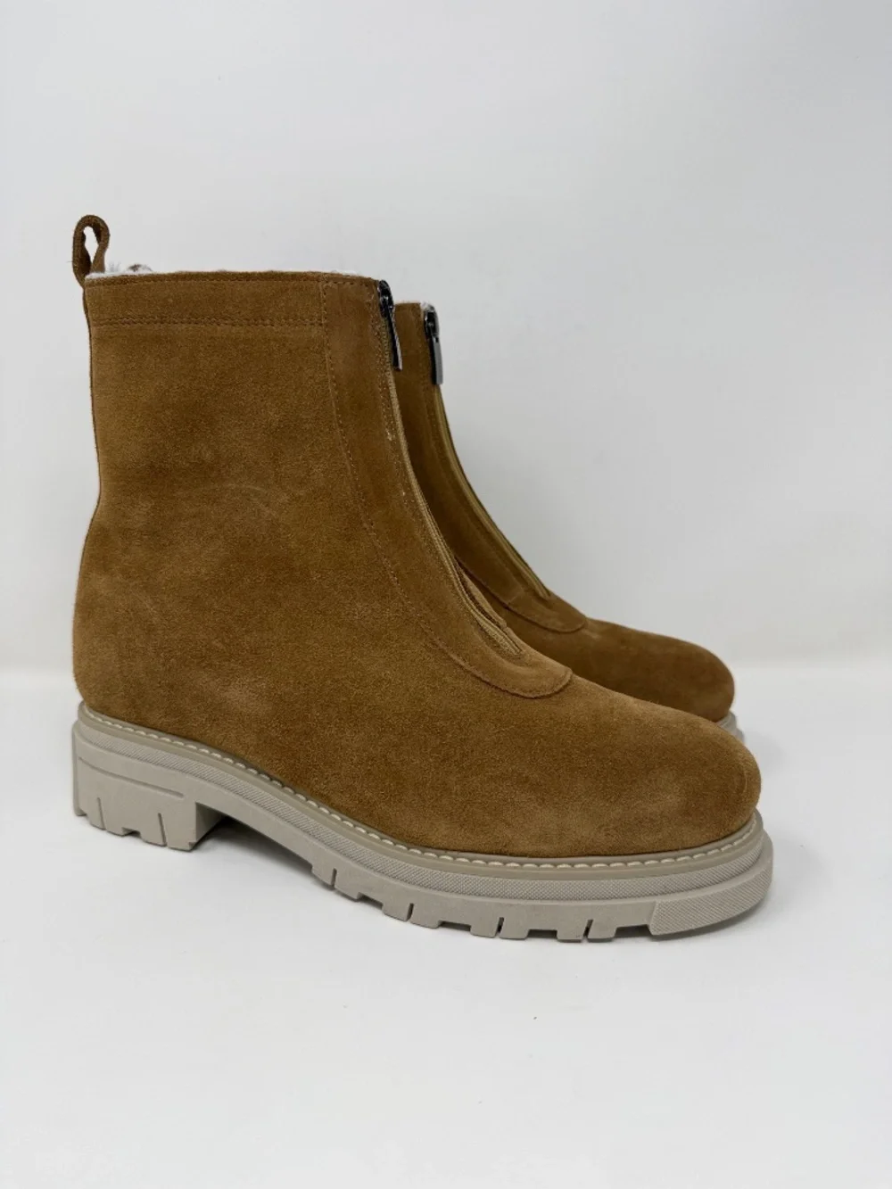 New La Canadienne Delta City Dry Zip Boots Toffee Sz 9.5