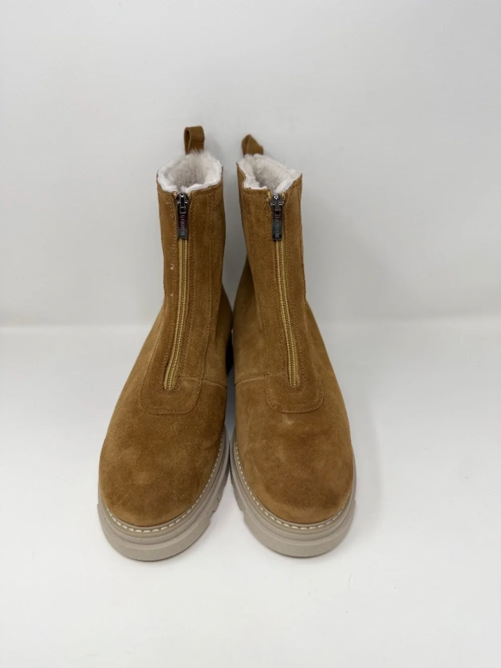 New La Canadienne Delta City Dry Zip Boots Toffee Sz 9.5