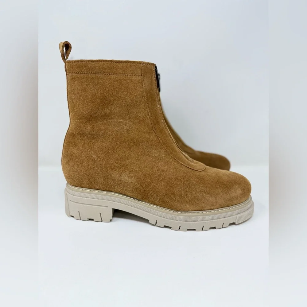 New La Canadienne Delta City Dry Zip Boots Toffee Sz 9.5