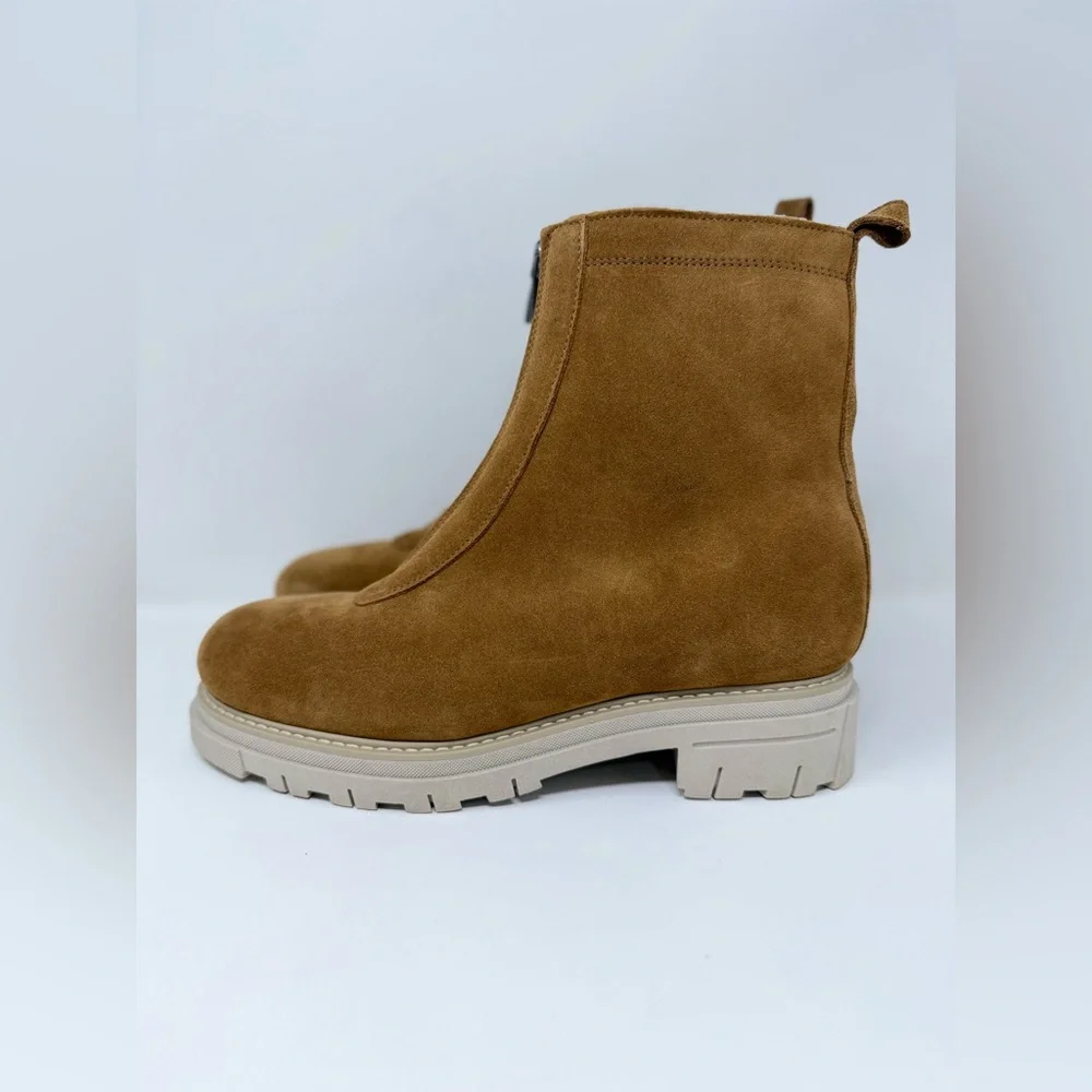 New La Canadienne Delta City Dry Zip Boots Toffee Sz 9.5