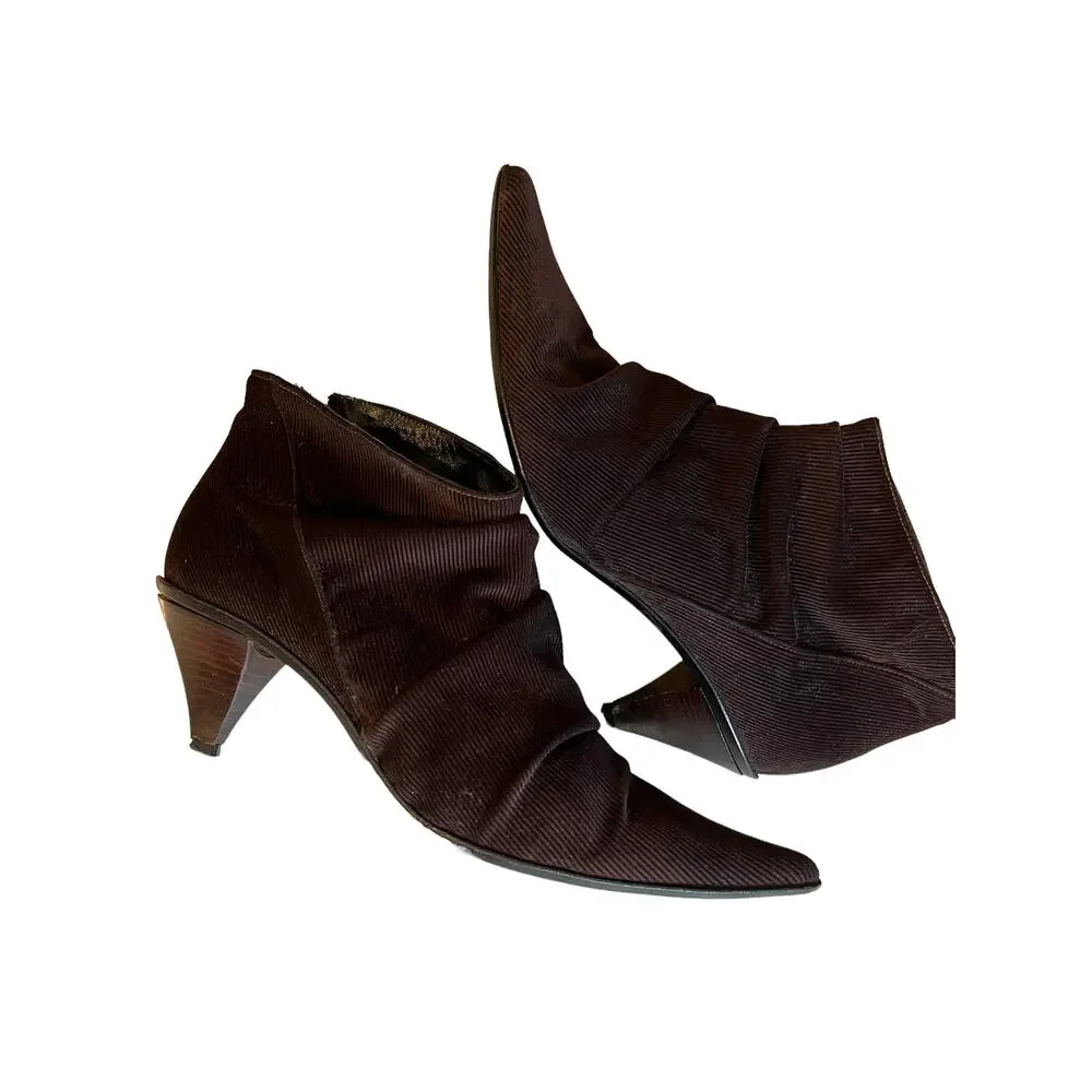 Vintage Y2K Clone for Barneys New York Slouchy Pointed Toe booties 8