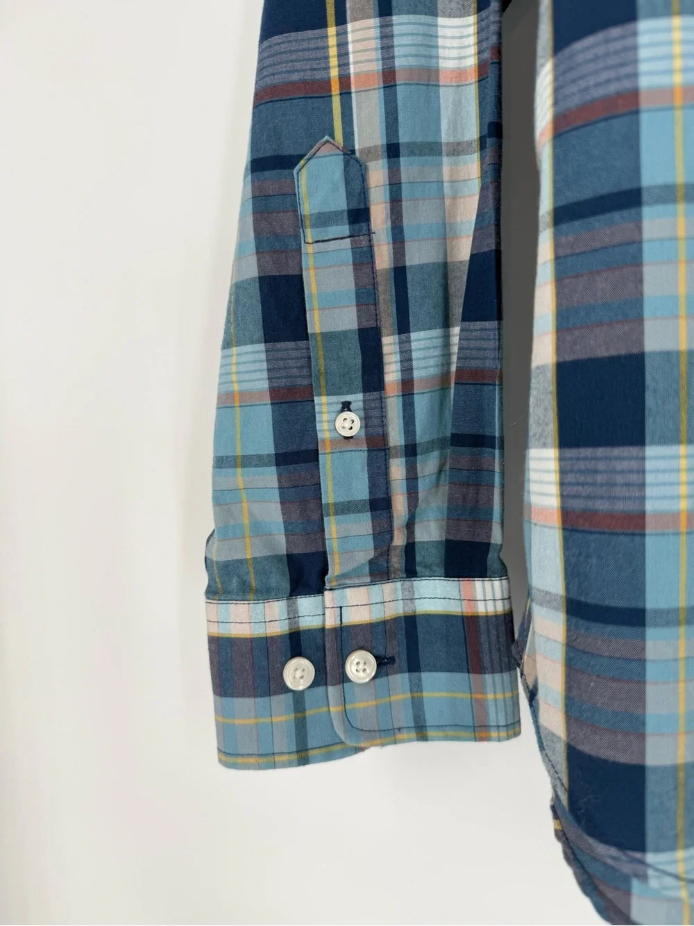Banana Republic Large Soft Wash Slim Fit Plaid Button Up Shirt Casual Preppy