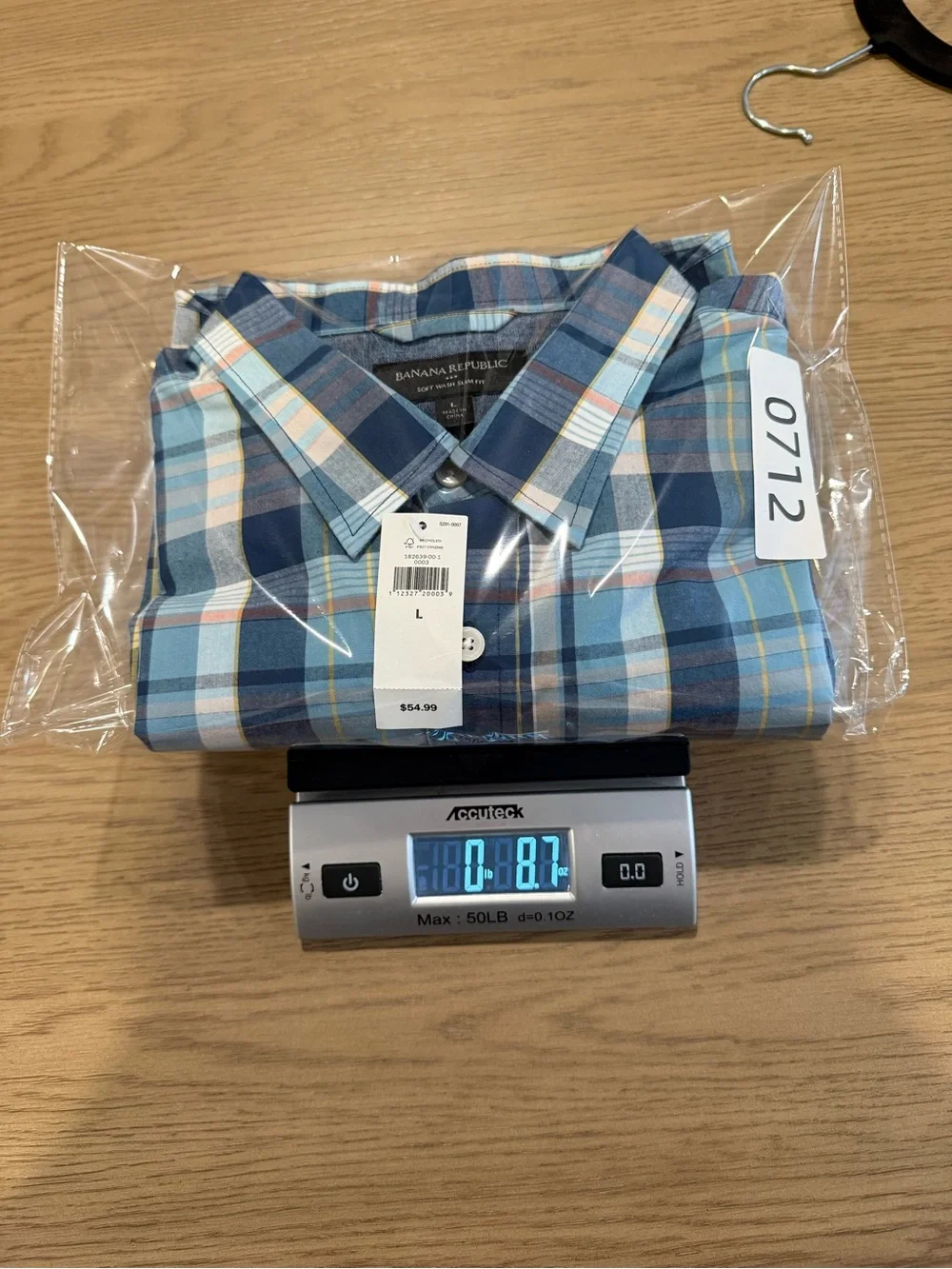 Banana Republic Large Soft Wash Slim Fit Plaid Button Up Shirt Casual Preppy
