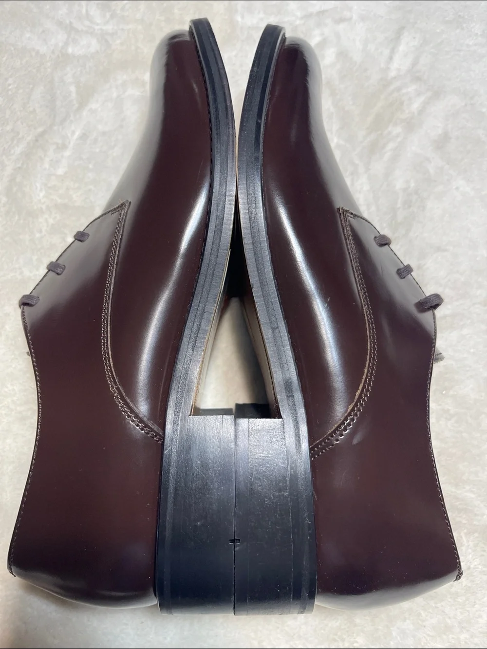 Express Men's Polished Dark Brown Derby Oxfords Size 8 Men’s