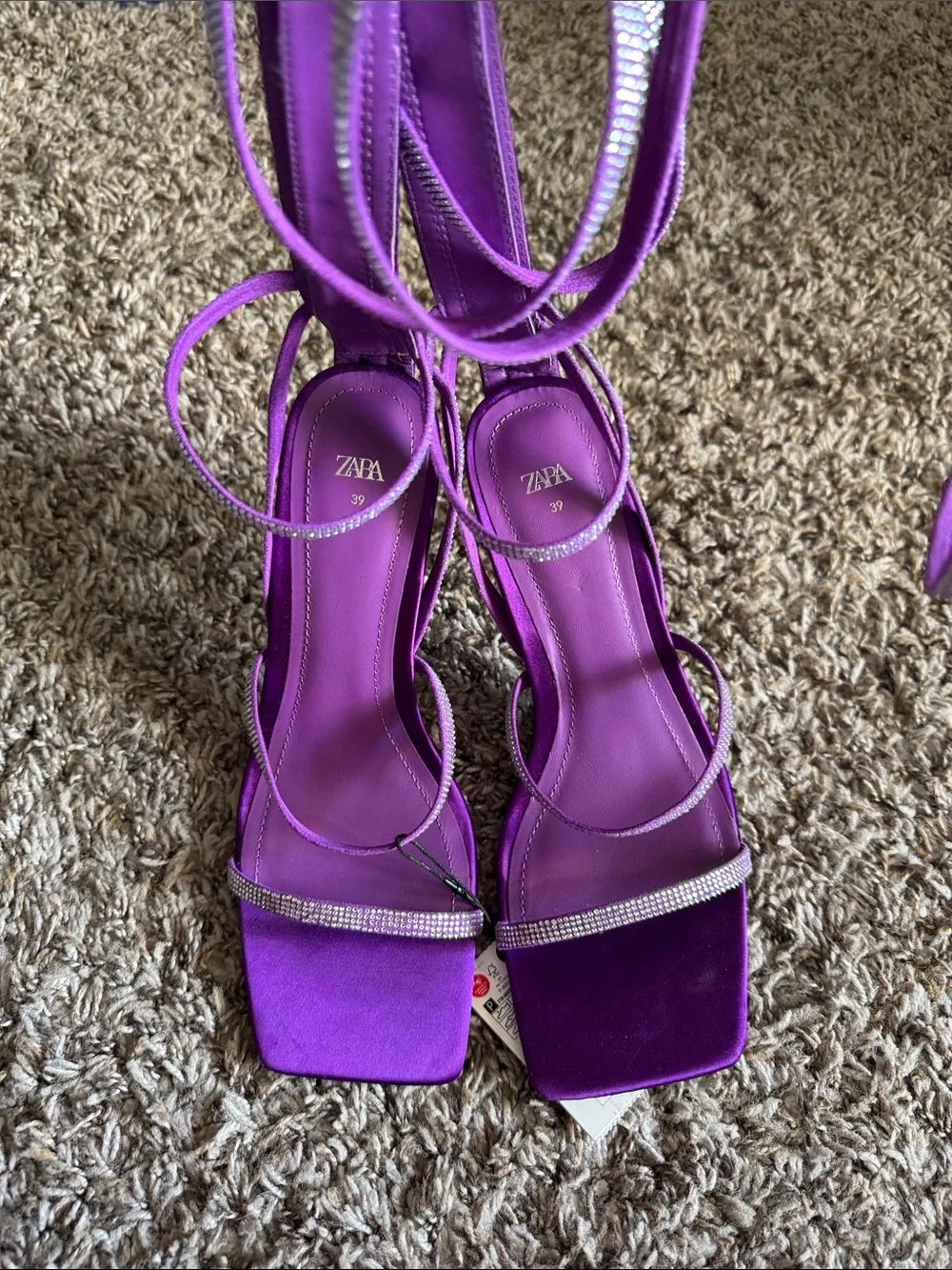 Zara strappy purple