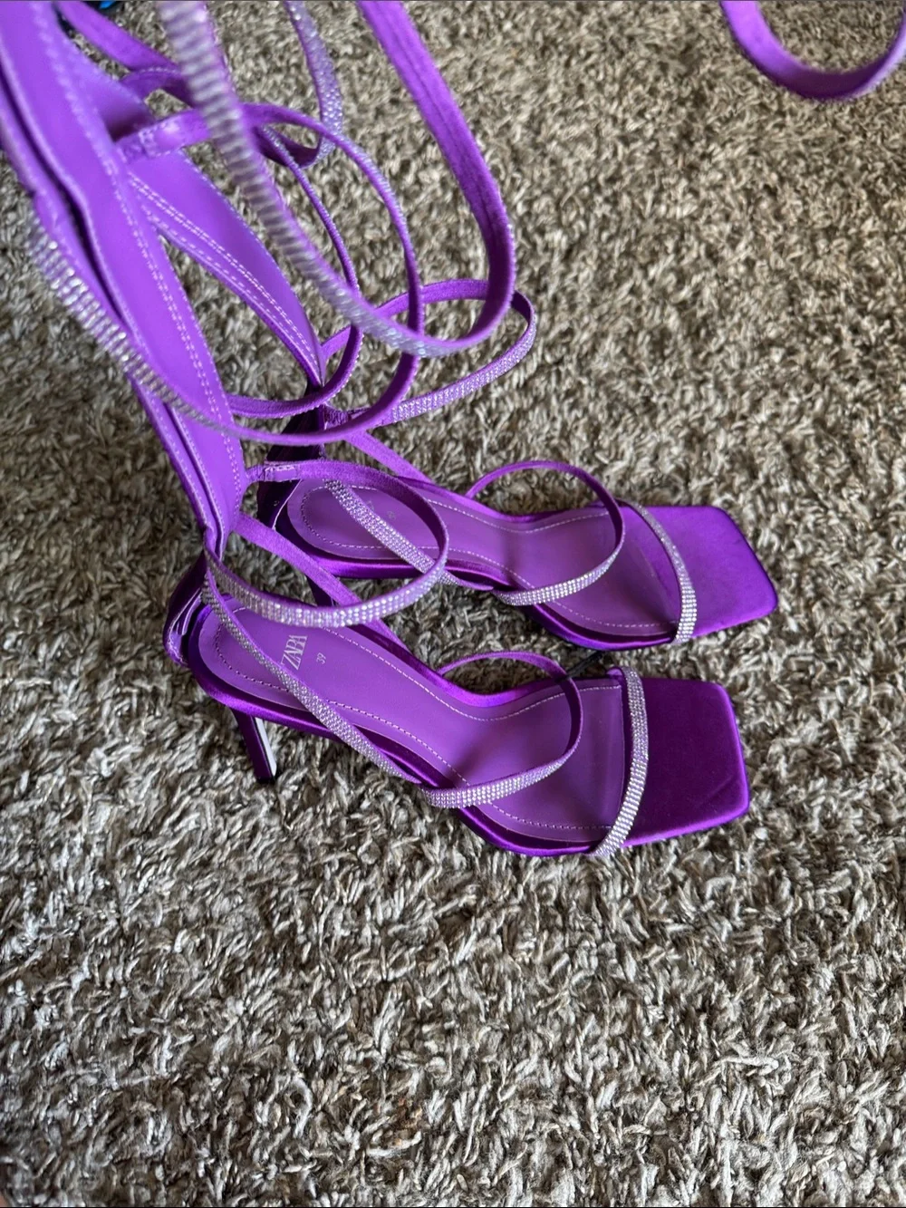 Zara strappy purple