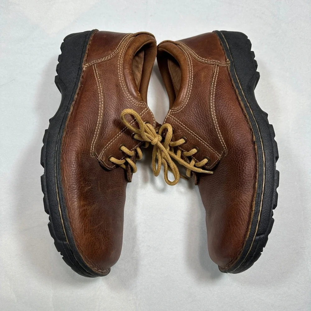 Bjorndal Mens Brown Leather Oxford Shoes Lace Up Casual Rugged Size 10.5 M