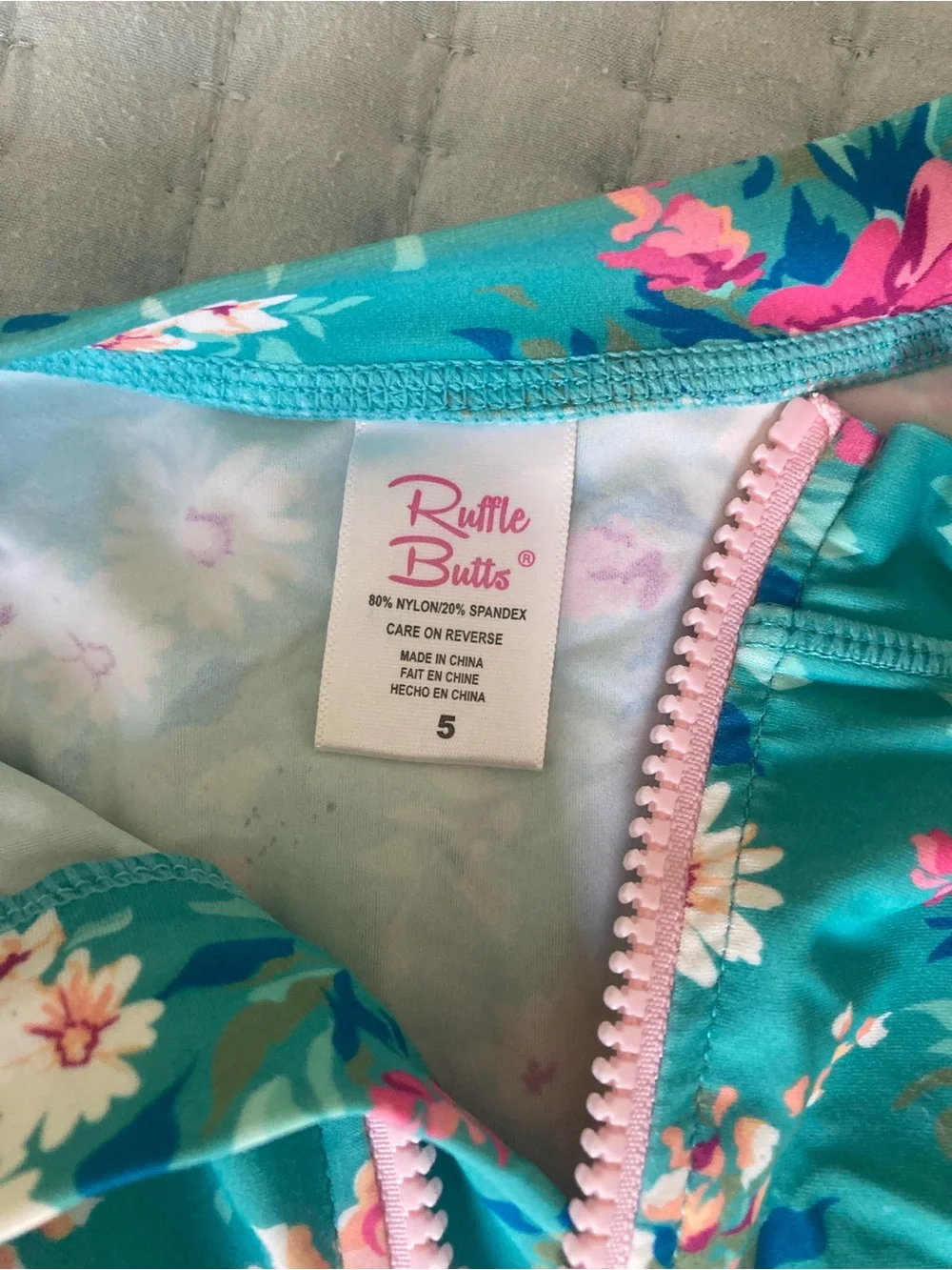 Ruffle Butts floral sleeved