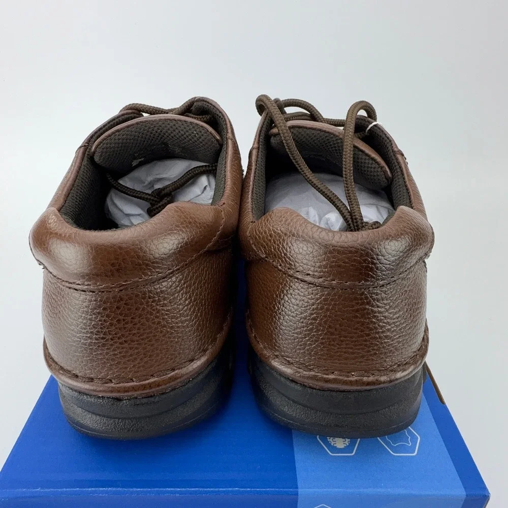 Nunn Bush Cameron‎ Brown Tumble Leather Comfort Gel Oxford Shoes Mens 10M NIB