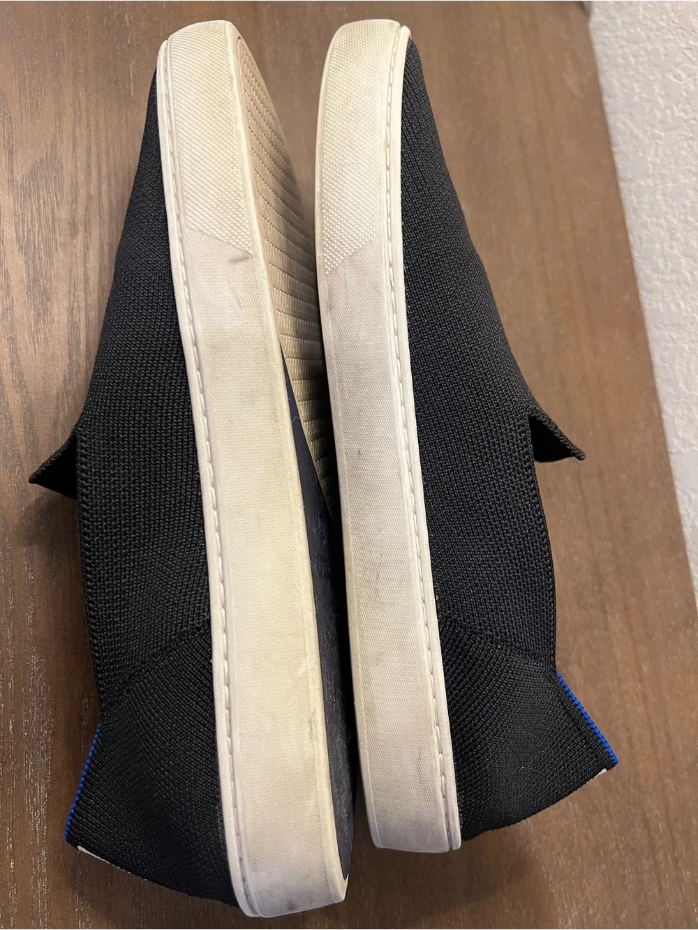 Rothy's women’s Black original Slip-On Canvas Sneakers size 10.5