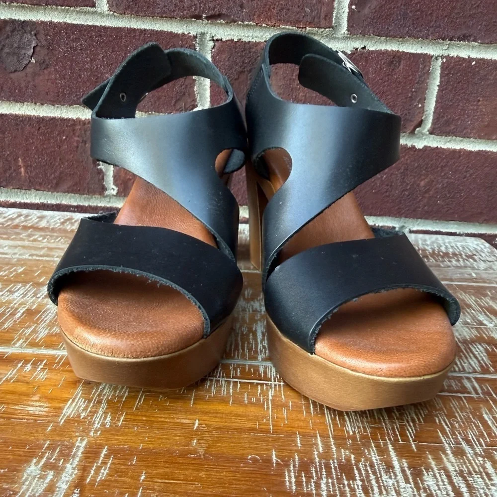 Eric Michael Leather Platform Sandals