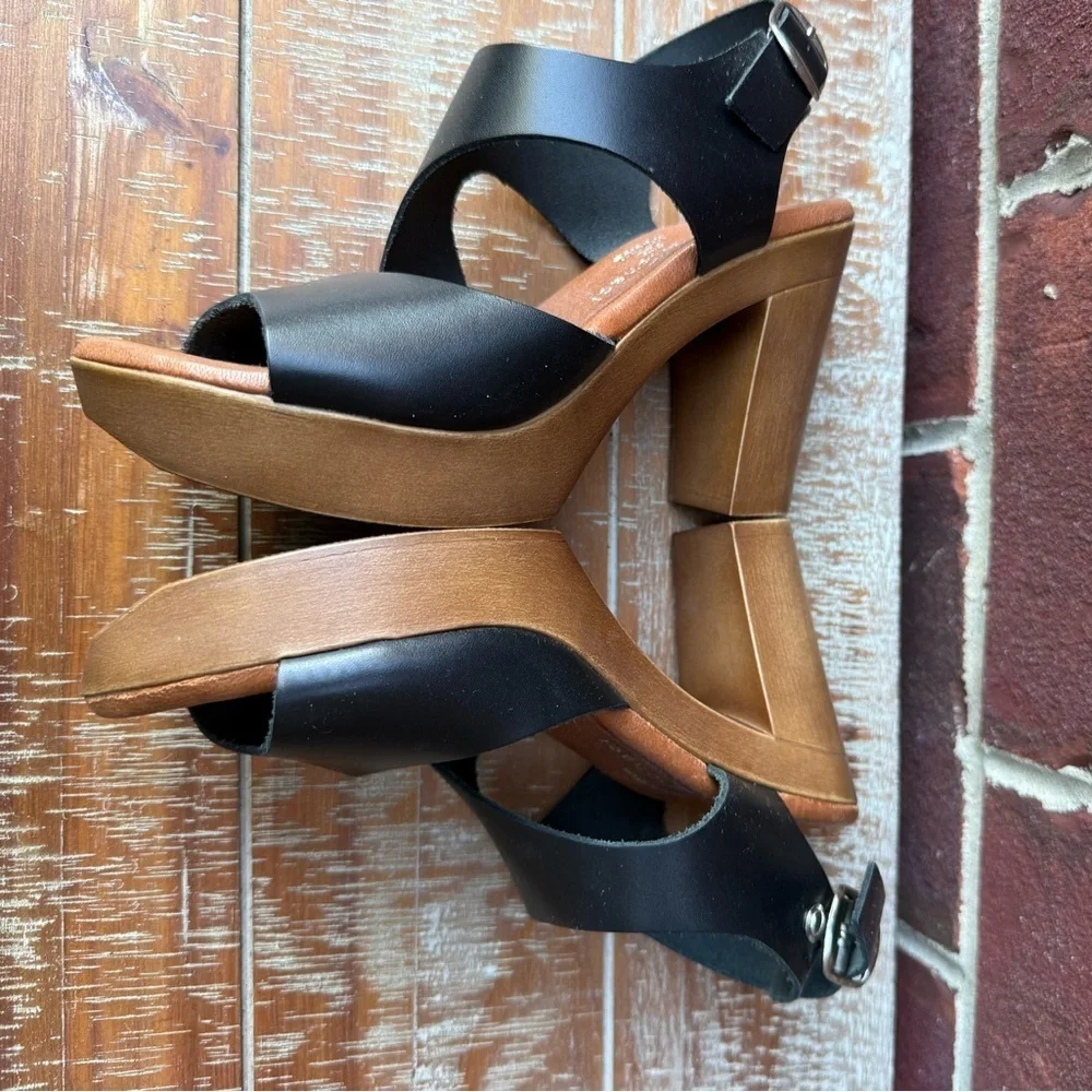Eric Michael Leather Platform Sandals
