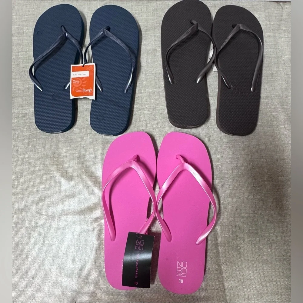 West Loop and No Boundaries  Women's Bundle Flip Flop Sandals -
