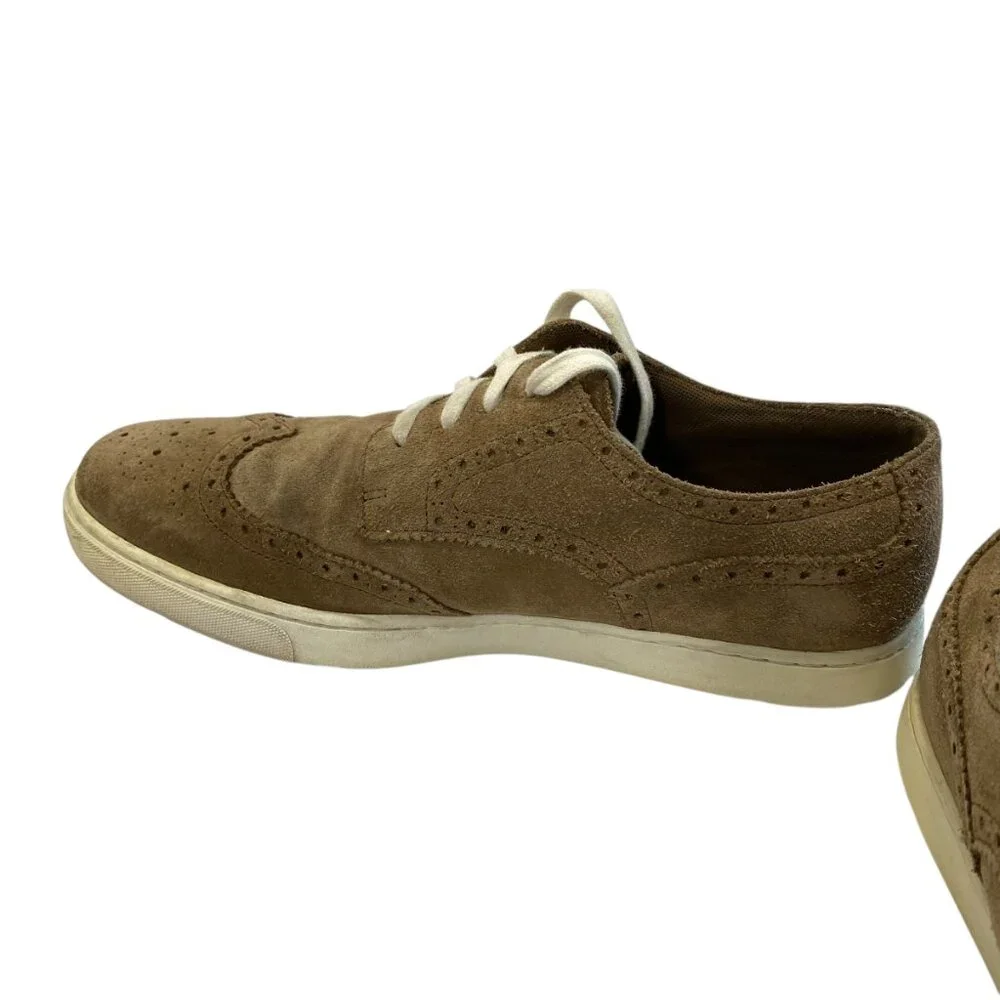 Rockport Trutech‎ Comfort Taupe Suede Leather Oxfords Wingtips Mens 11 Lace Up