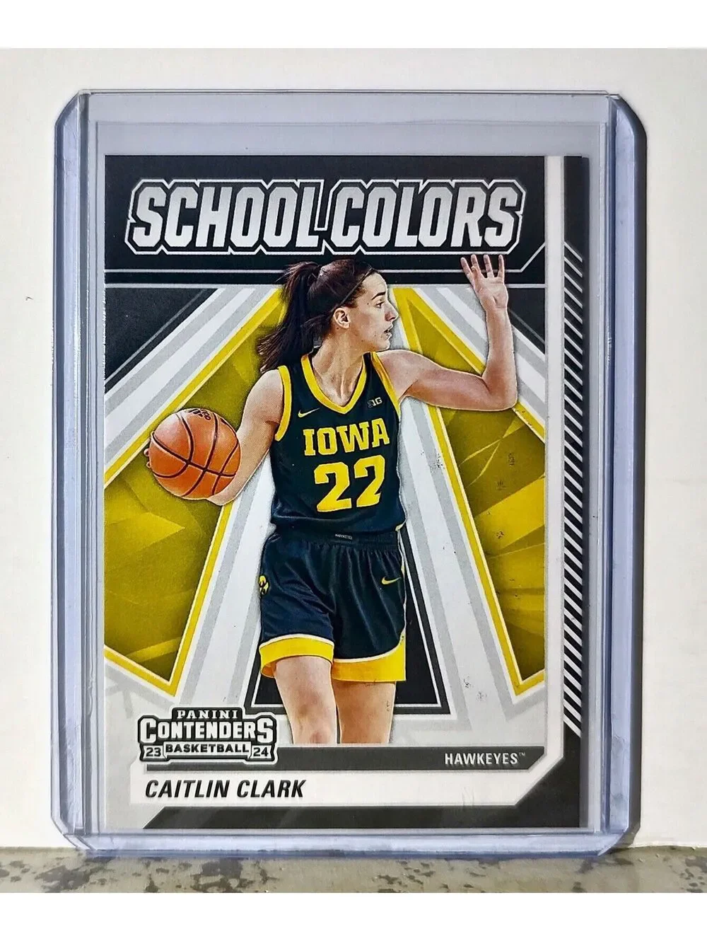 2024 Caitlin Clark Panini Contenders #SC1 School Colors Basketball Card Hawkeyes