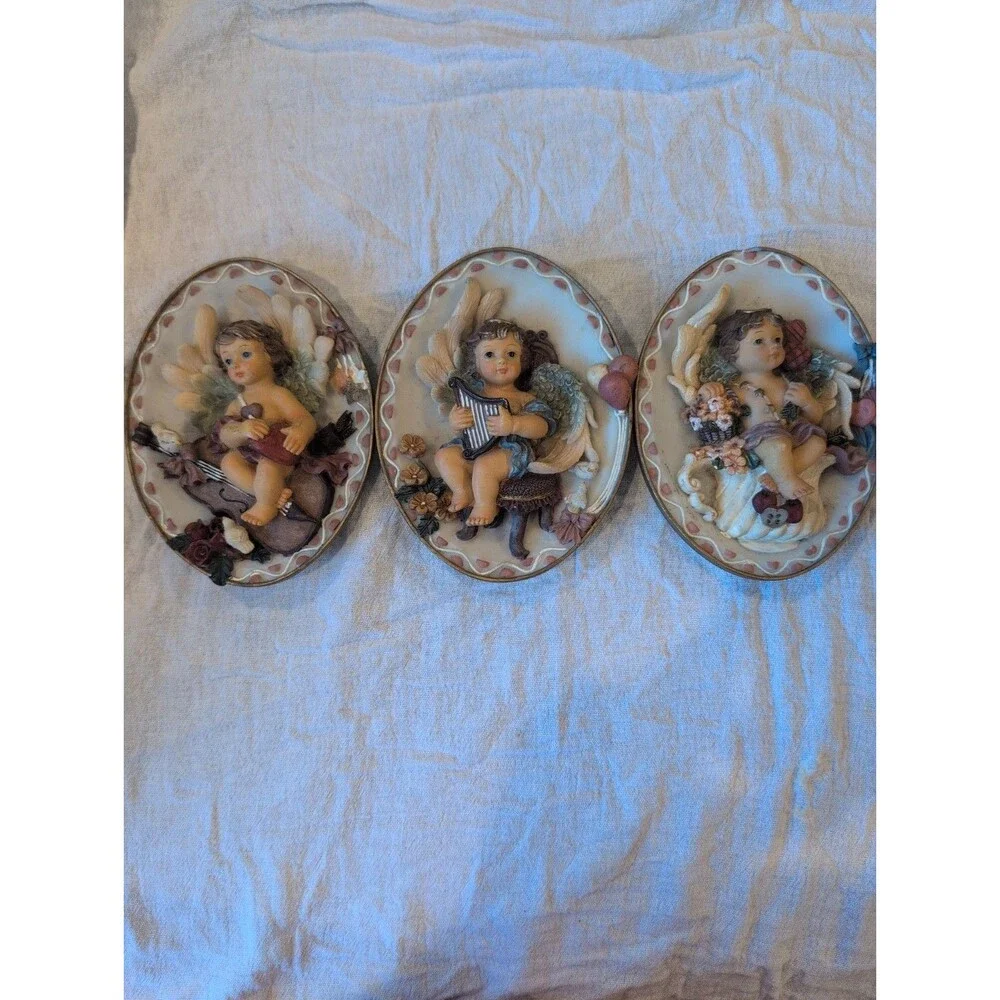Turtle King Corp Vintage Wall Hanging Decor  Musical Cherubs