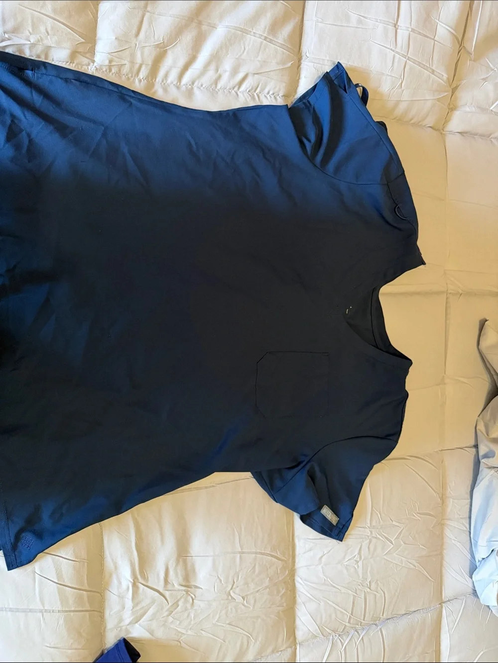 Med Couture Navy Blue Scrub Top and Jogger Set
