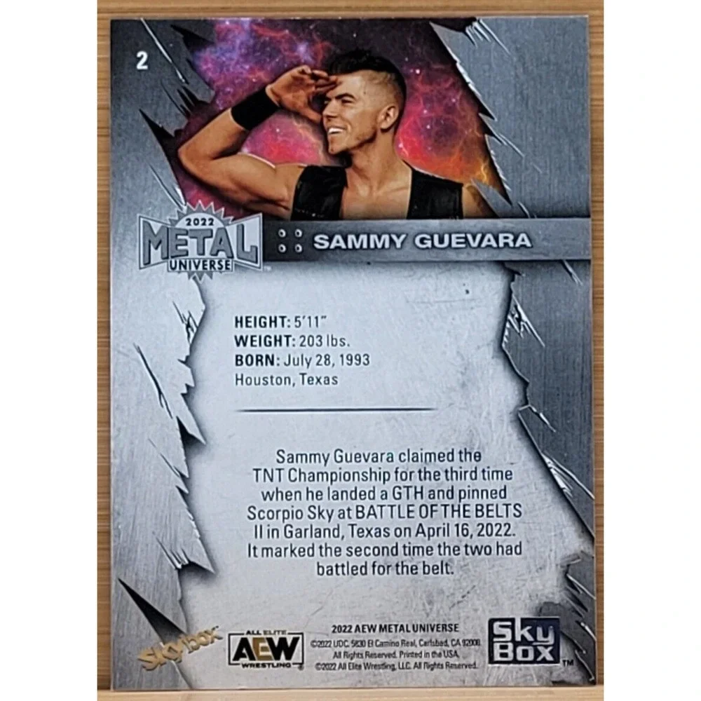 2022 UPPER DECK AEW‎ METAL UNIVERSE SAMMY GUEVARA  BLUE SPECTRUM