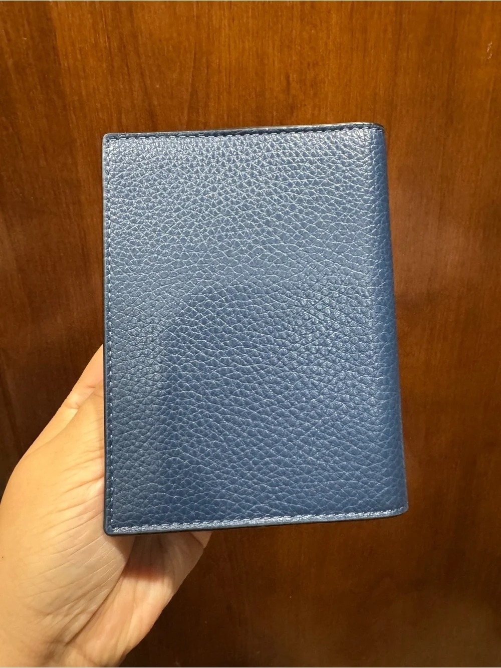 NWT Coach Passport Card Case leather With yellow Car Deep Blue Multi CEK62