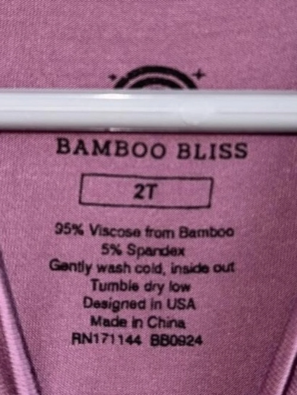 Bamboo Bliss Toddler 2T Purple Hollywood Studios Graphic T-Shirt and Printed Tie