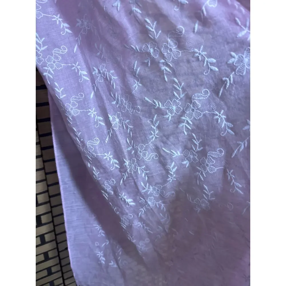 Christopher &‎ Banks Pink Floral Embroidered Scarf