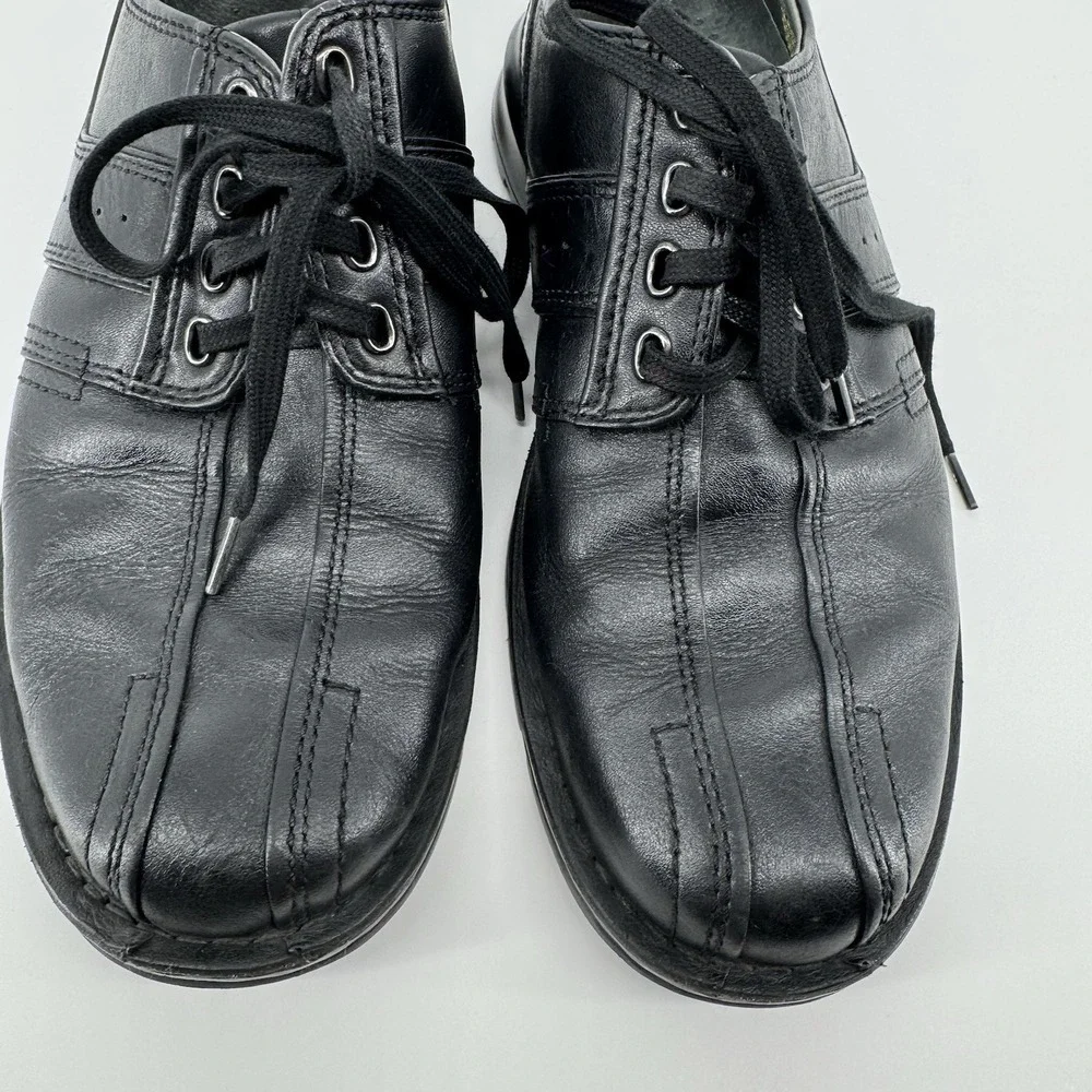 Clarks Leather Oxford Shoes Mens 7.5 Comfort Casual Oxford Lace Up Minimalist