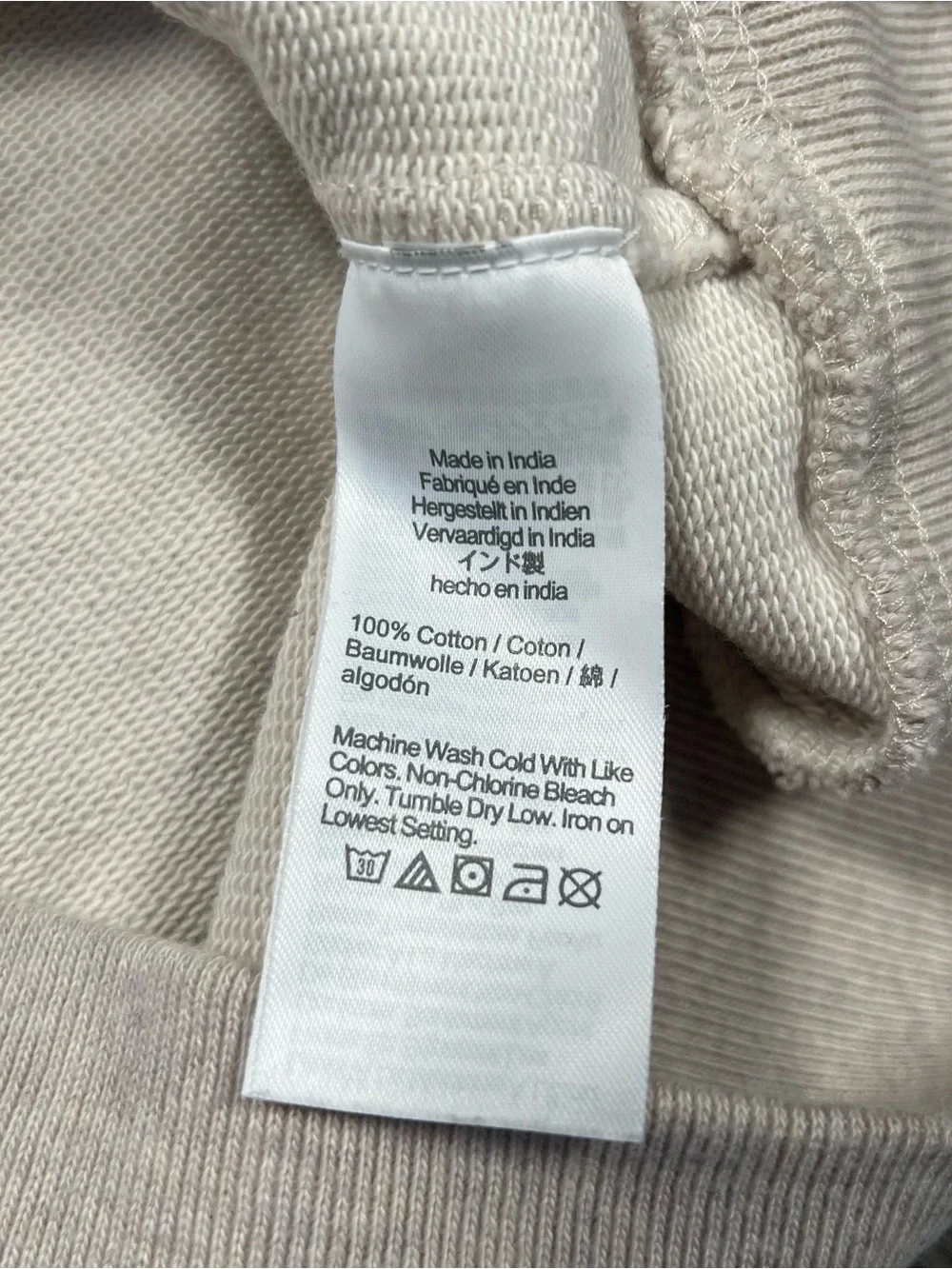 J. Crew Rugby Polo Shirt Mens Medium Beige Grey Preppy 90's Long Sleeve Cotton