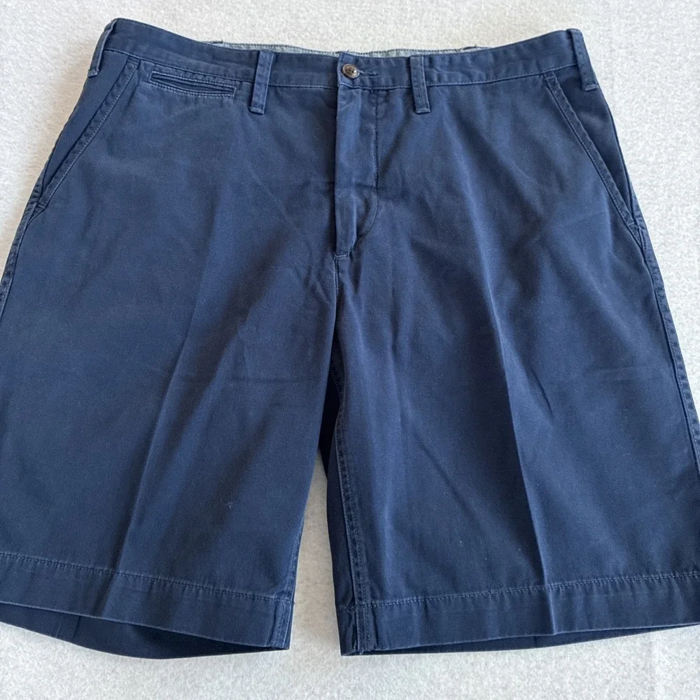 Polo Ralph Lauren Relaxed Fit Shorts Mens 36 Khaki Blue Cotton Chino Lot of 2
