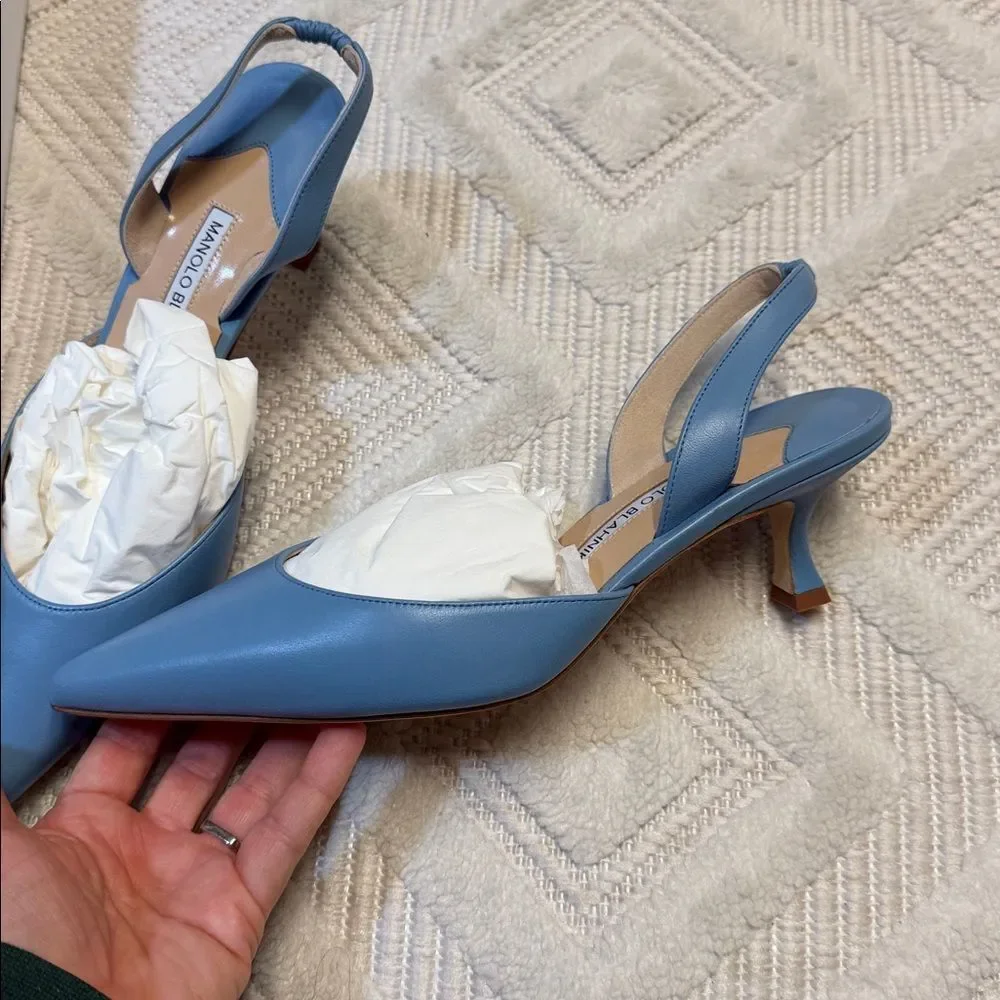 Manolo Blahnik calf brand