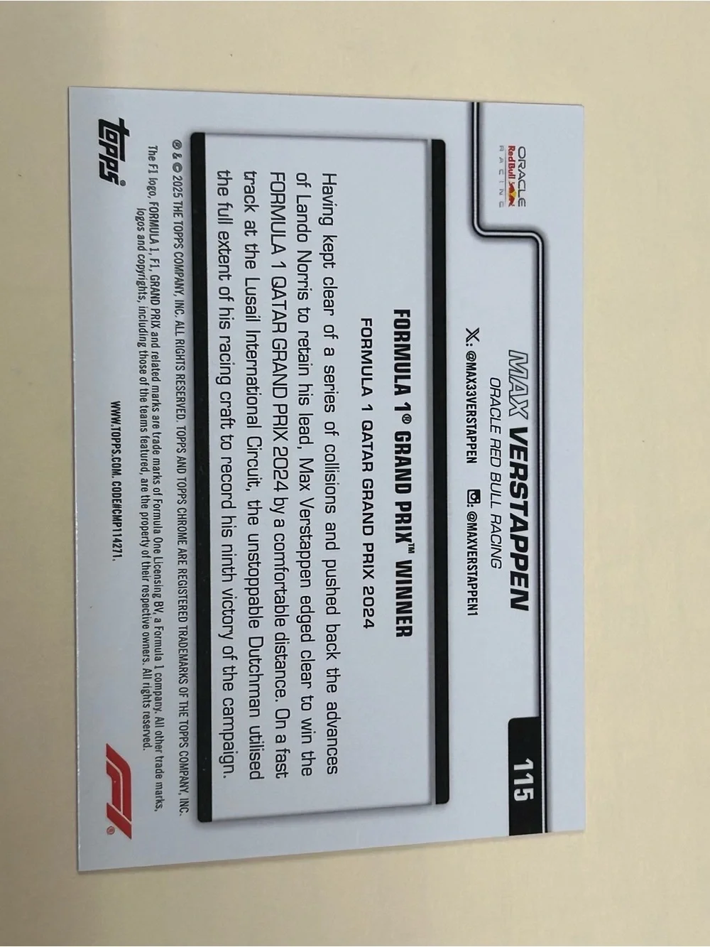 Topps trading race