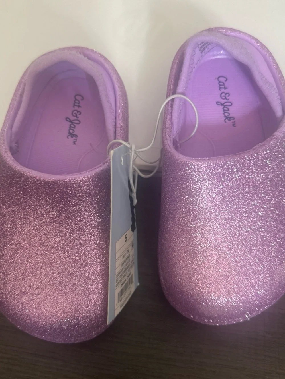 Cat & Jack Girls' Glitter Slip-On Shoes - Lavender Pink