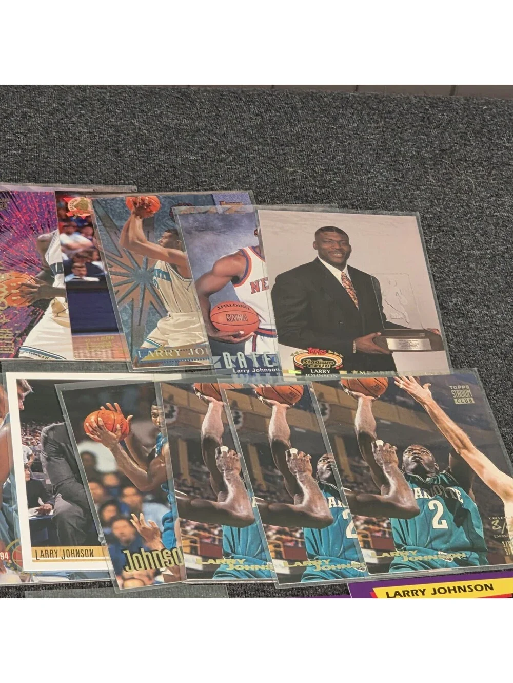 Larry Johnson Lot of 77 NBA Basketball Cards Collection - Rookies, Inserts Base