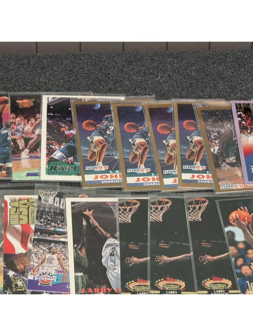 Larry Johnson Lot of 77 NBA Basketball Cards Collection - Rookies, Inserts Base