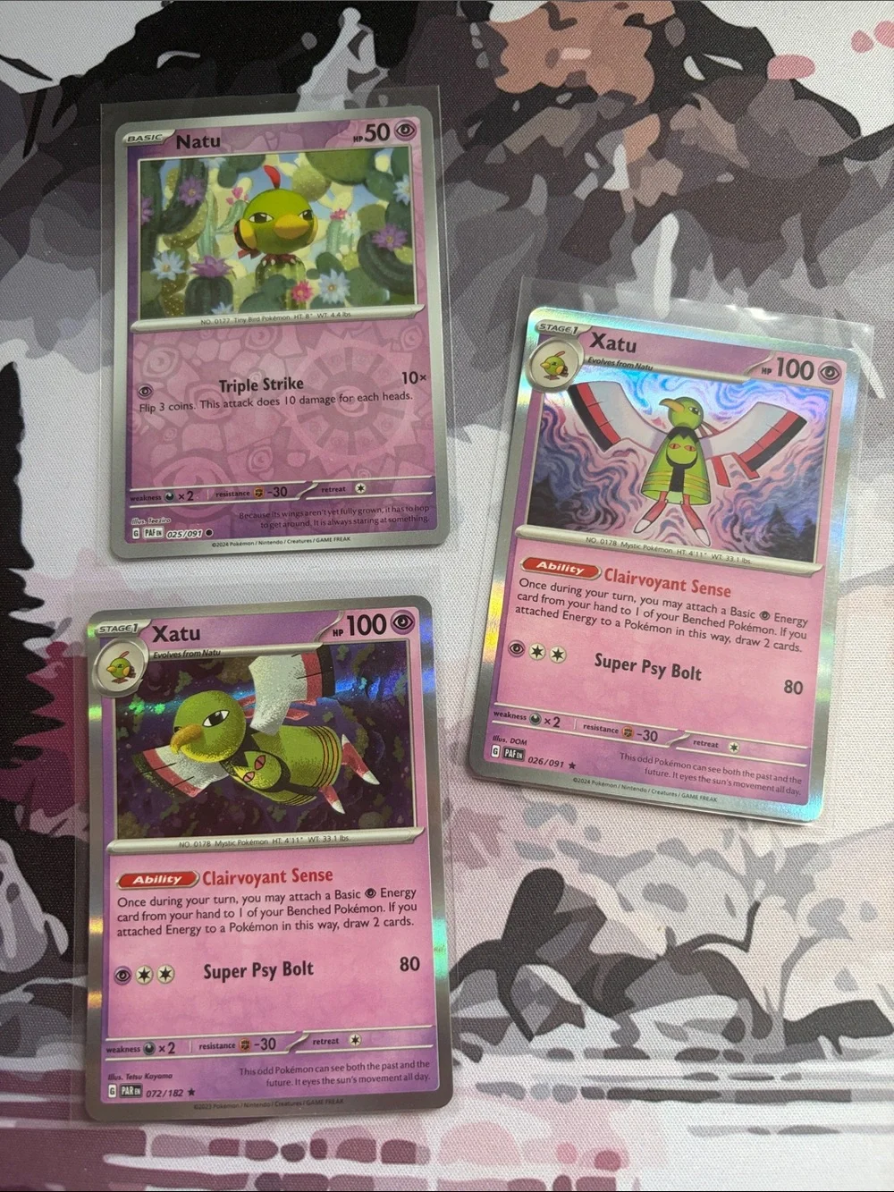 Natu & Xatu Pokémon Evolution Card Lot 🔮 Reverse Holo | 3 Cards ✨5/$25✨