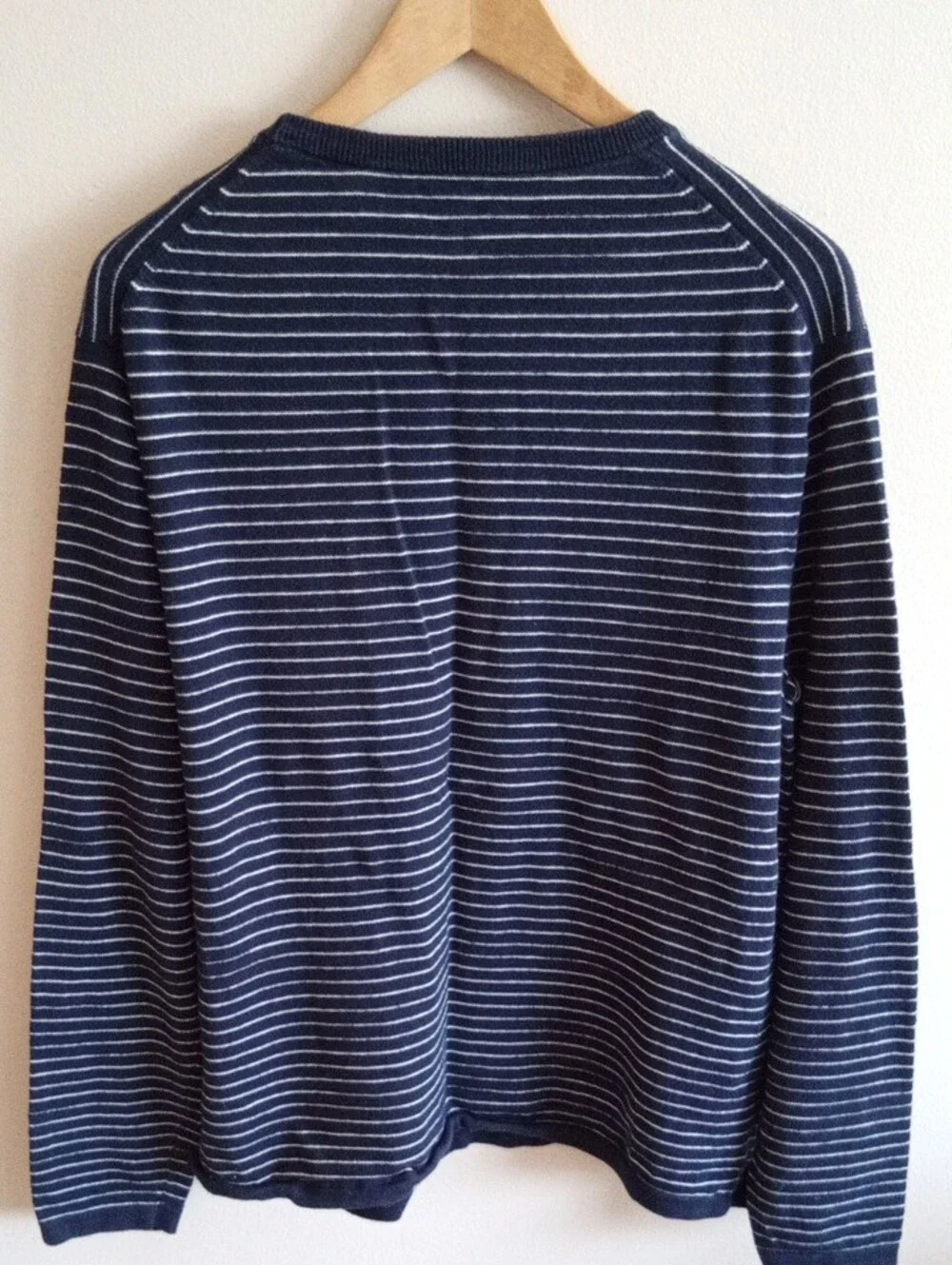 J. Crew 100% Cotton Striped Crewneck Long Sleeve Shirt Size Large