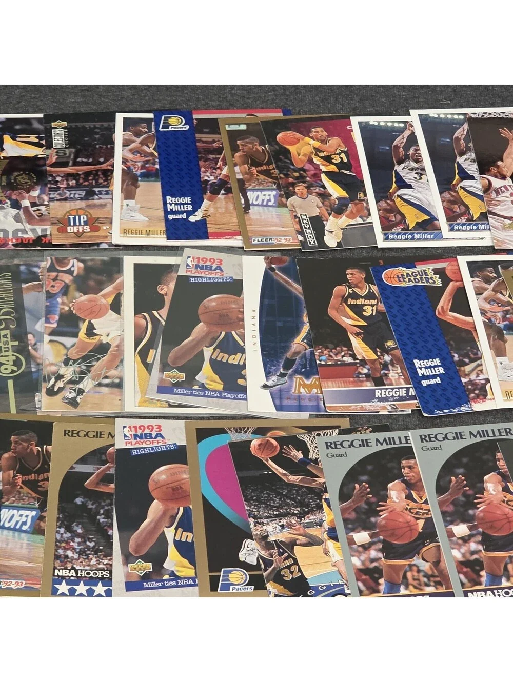 Reggie Miller Lot of 81 NBA Basketball Cards Collection - 80s-90s Base Inserts