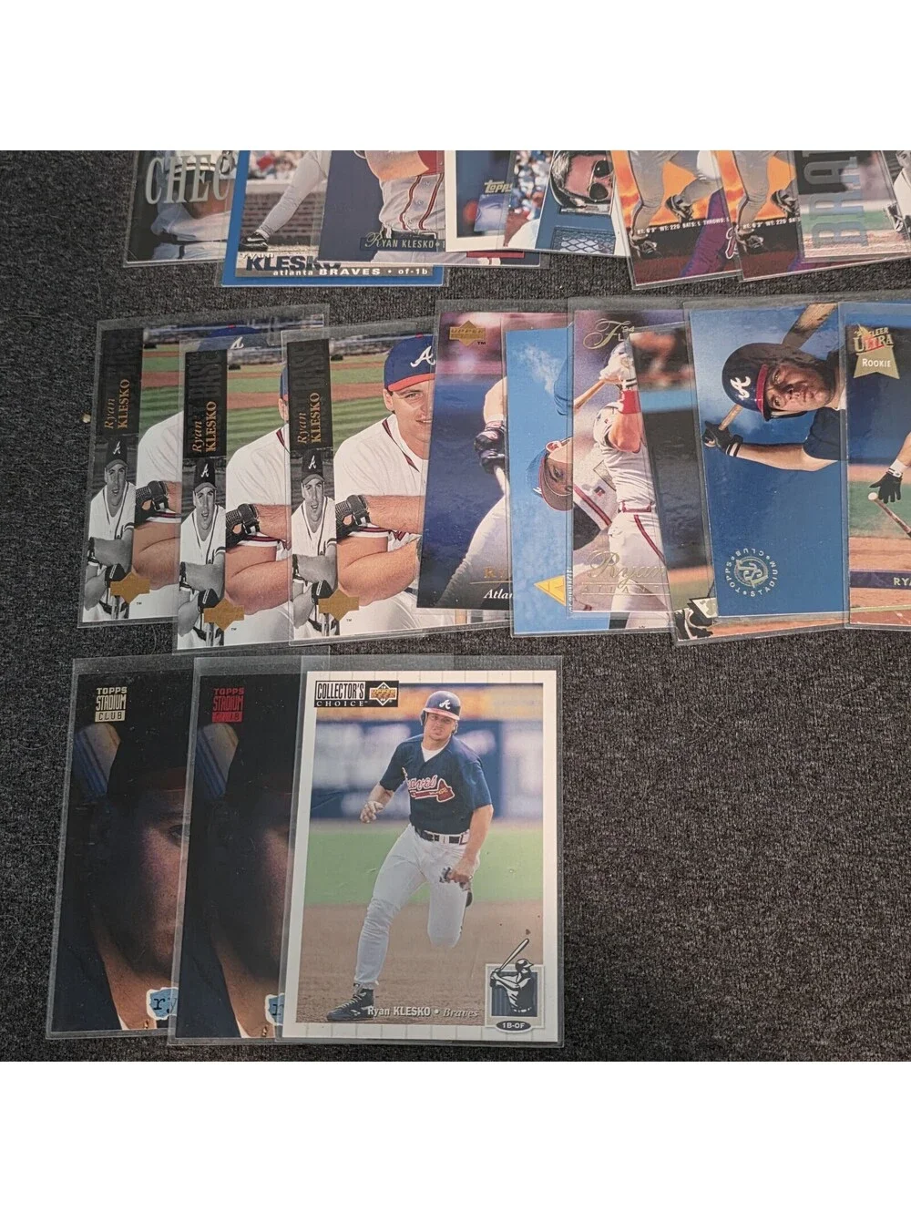 Ryan Klesko Card Lot Of (48) Cards Collection Atlanta Braves, Rookie, 90s