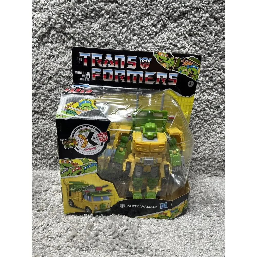 Transformers x TMNT 7 Inch Action Figure Deluxe Class Party Wallop Ninja Turtles