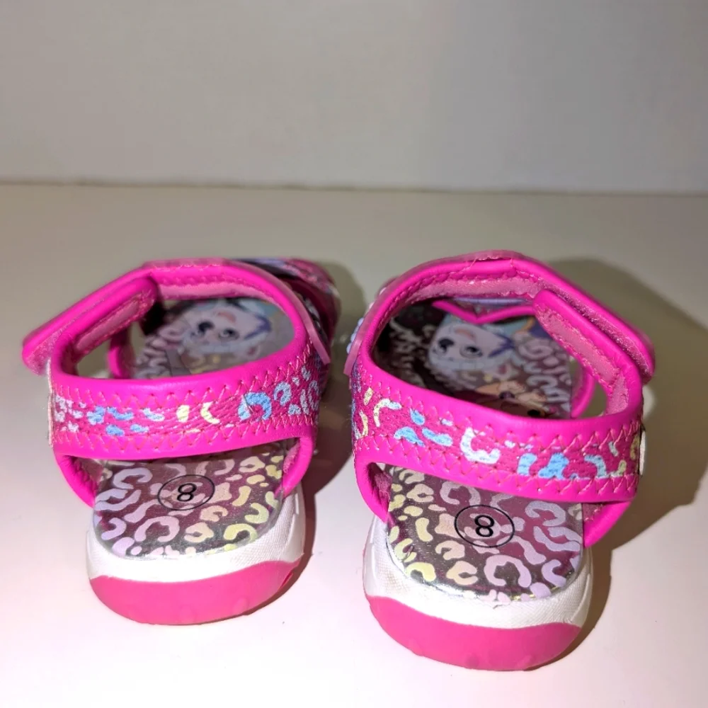 Nickelodeon Paw Patrol Toddler Girls Ankle Strap Light Up Sandals‎ Size 8