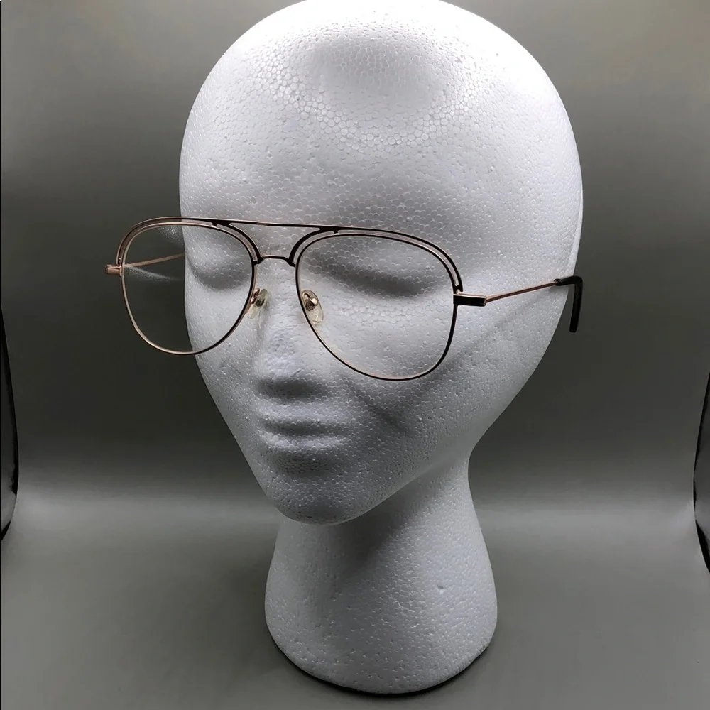 Original Penguin THE DADDY Eyeglasses Pilot Aviator Gold Metal Stainless Steel