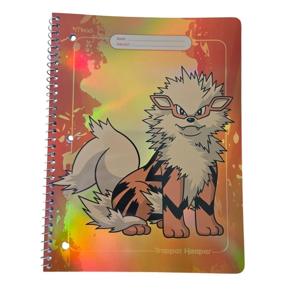 Mead Trapper Keeper Pokemon Arcanine Spiral Notebook College Ruled 80 Target‎