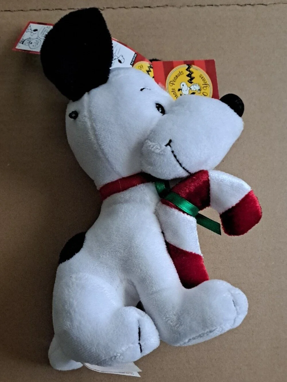 Vintage Peanuts Dundee Style Plush Toy with Red Collar - 1950's Theme