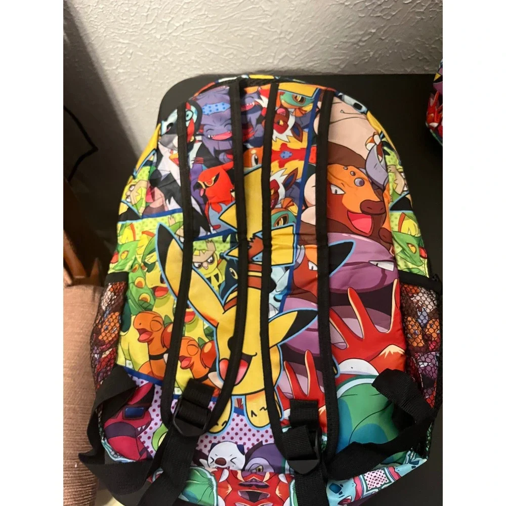 Pokemon 3 Piece Backpack Set Pikachu Charizard Insulated Lunch Bag Pouch NWOT