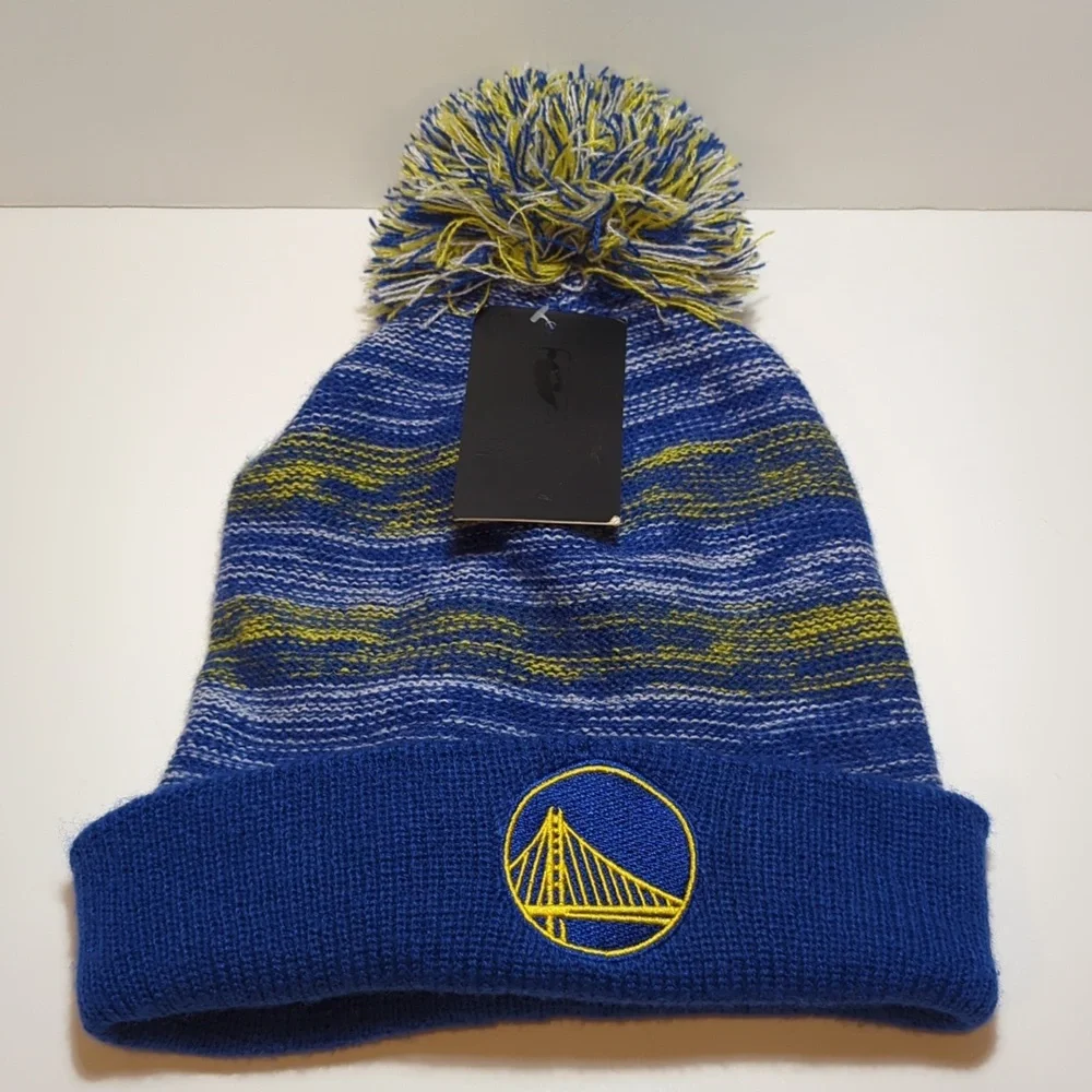 NBA Ultra Game Golden State Warriors stocking hat beanie pom pom OSFA unisex