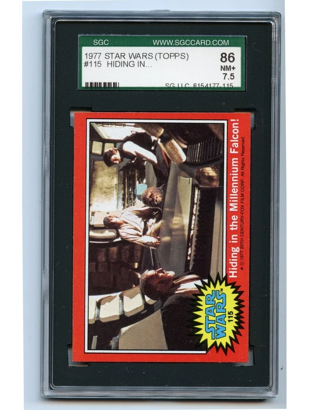 1977 Topps Star Wars #115 Hiding in the Millennium Falcon!  Red SGC 7.5