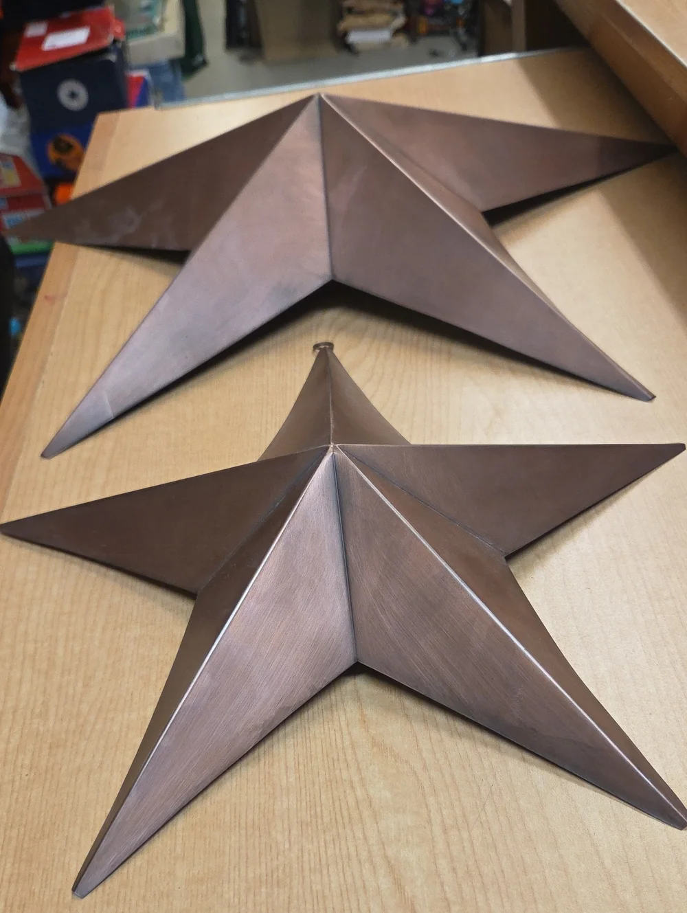 3 Tin Rustic Stars Ready To Hang Crafters Decor Holiday Farmhouse