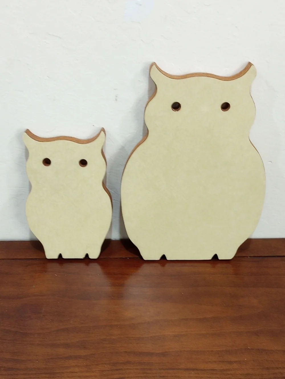 Wood Owl Cutting Boards, Set Of 2 - Vintage!