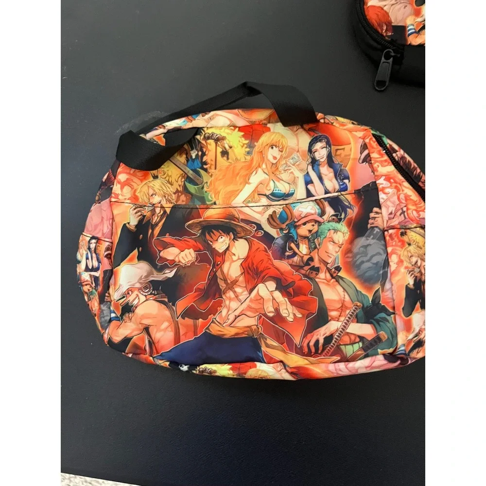 One Piece Anime 3pc Backpack Set Luffy Nami Robin Lunch Bag Pencil Case NWOT