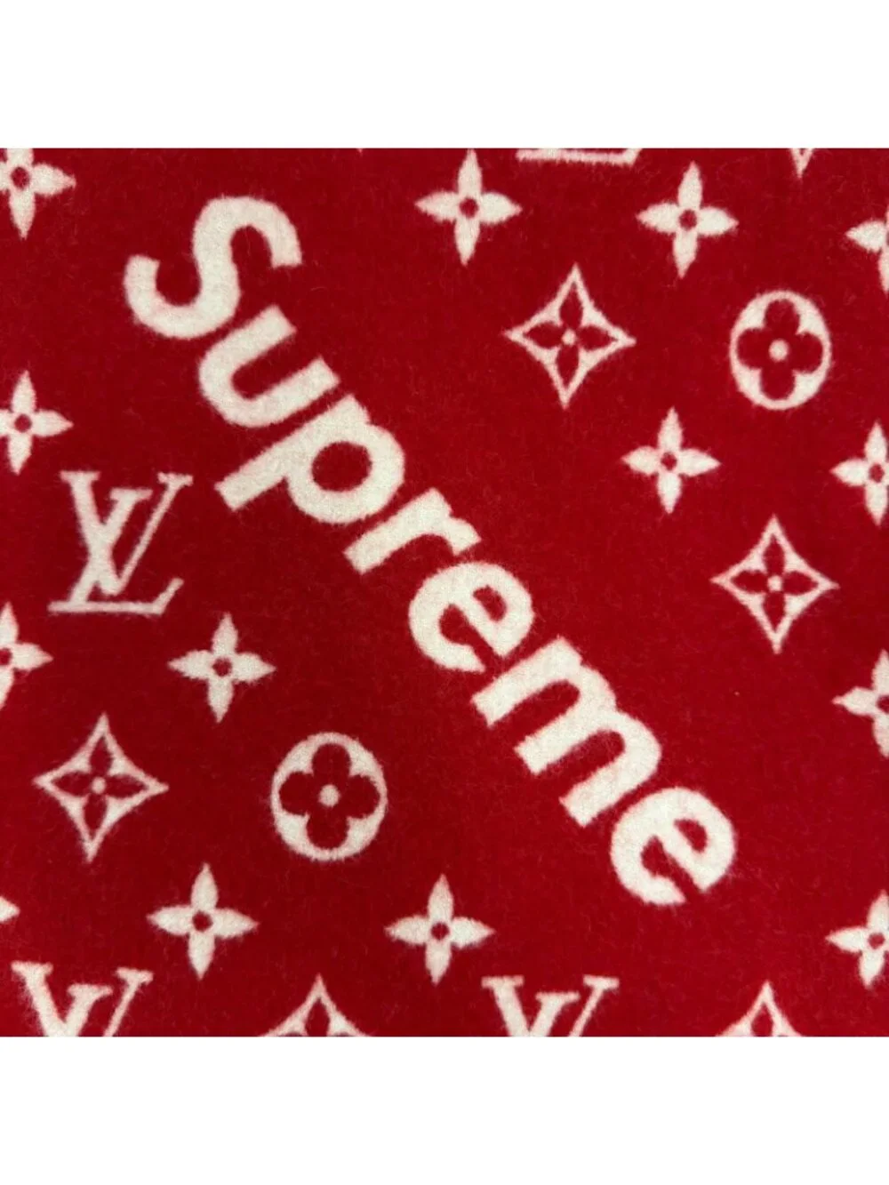 Louis Vuitton Supreme Cashmere Blend Fringe Scarf