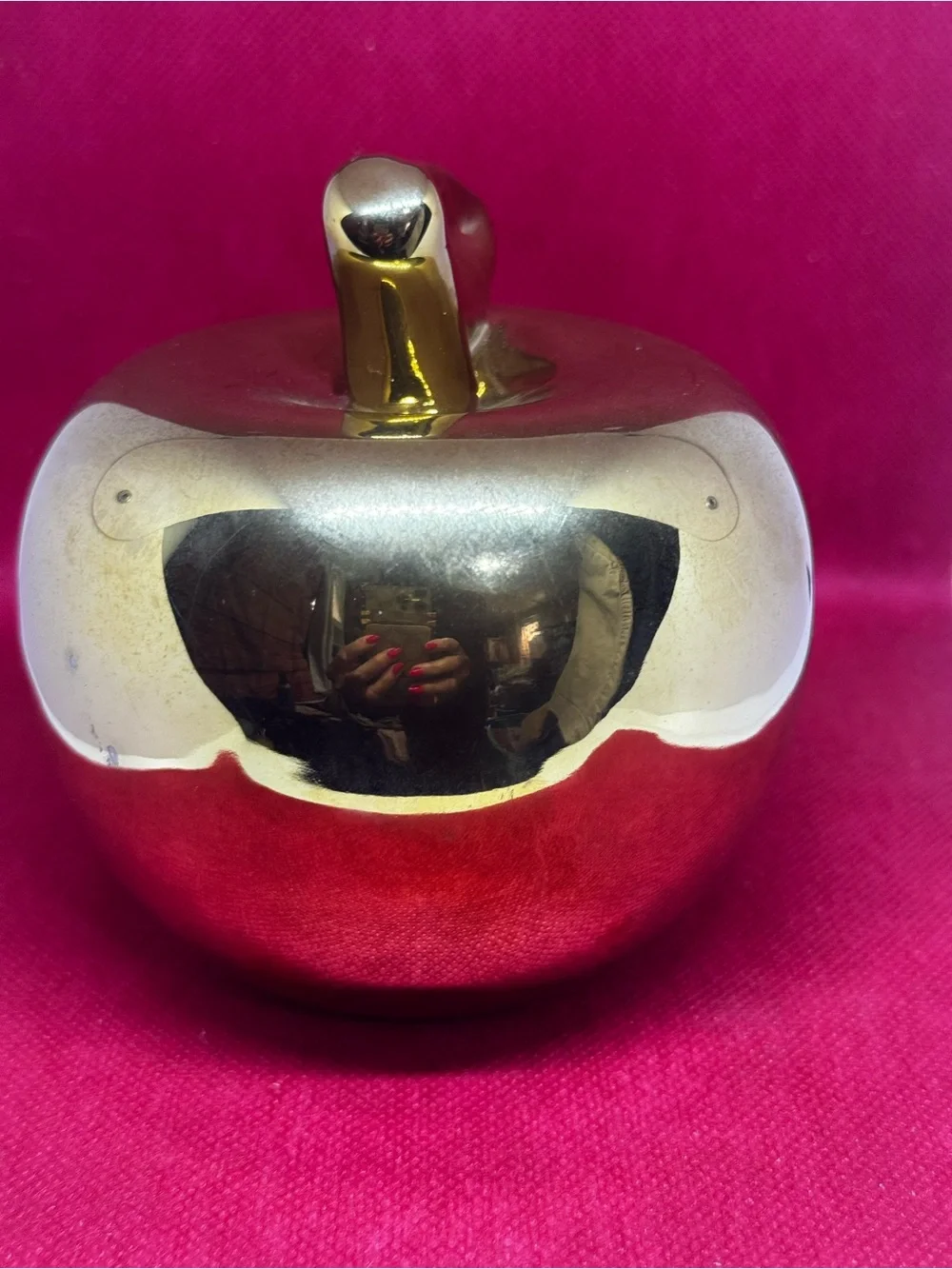 Gold Ceramic Apple Accent Sculpture - Home Accents Decor